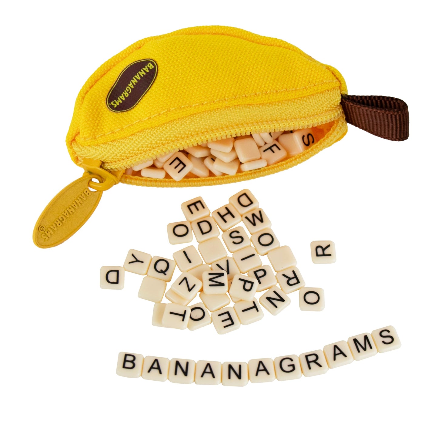 World's Smallest Bananagrams - Family Word Game with Banana Pouch & 144 Tiles | Ages 8+