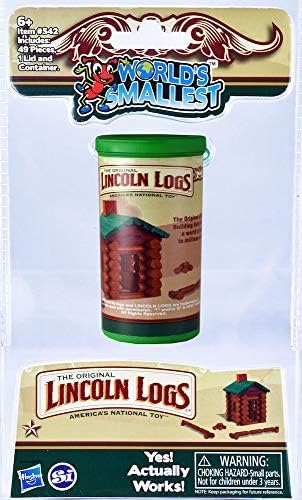 World's Smallest Lincoln Logs – Tiny Buildable Cabins (Hasbro Licensed)