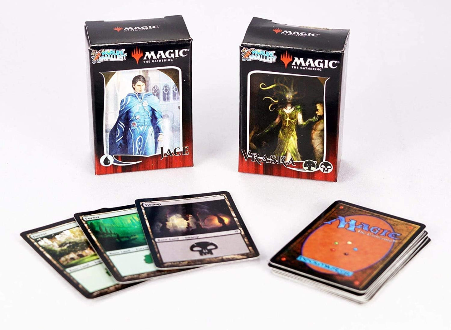World's Smallest Magic: Exclusive MTG Collector Set – Ajani vs Nicol Bolas & Jace vs Vraska with Exclusive Dice