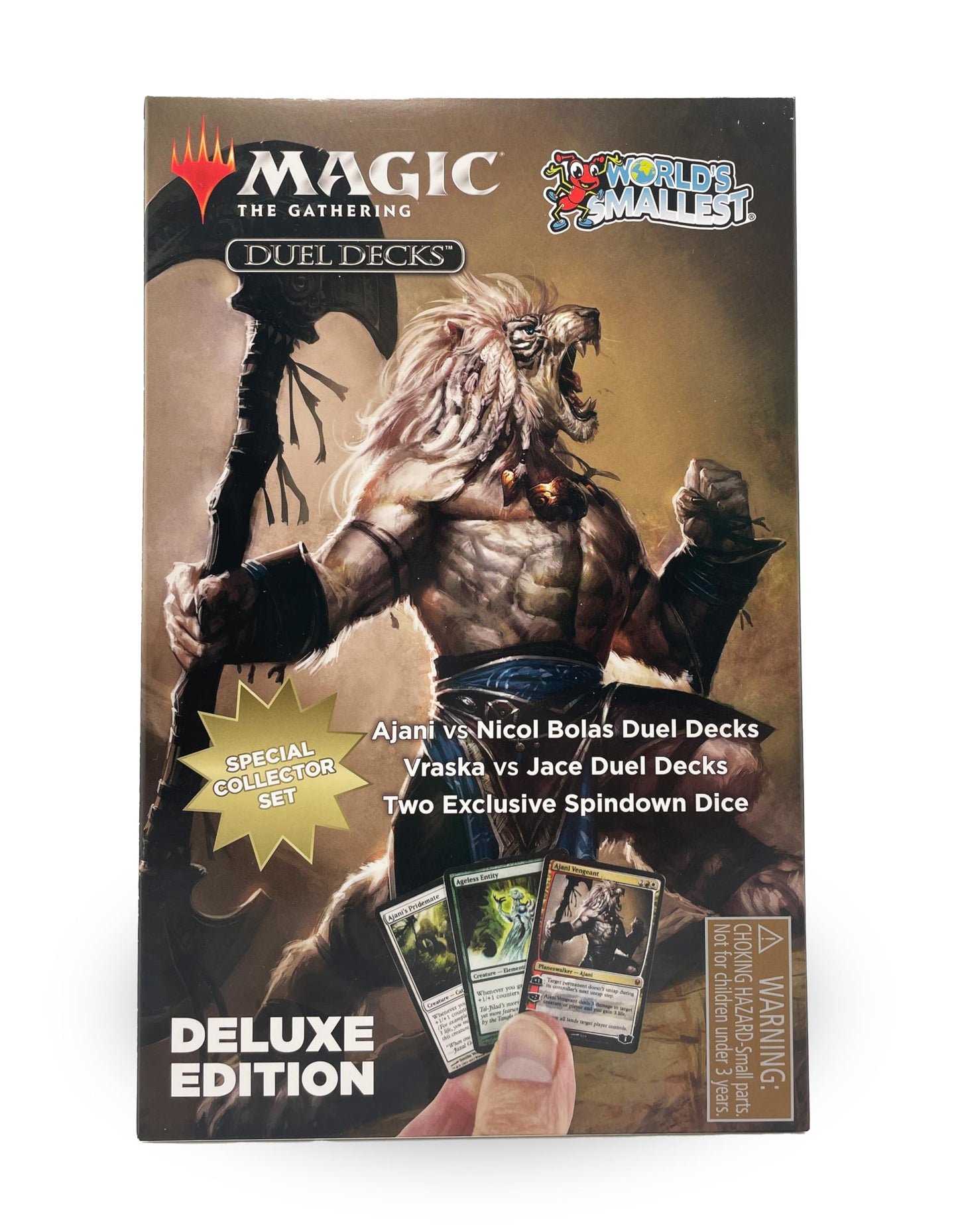 World's Smallest Magic: Exclusive MTG Collector Set – Ajani vs Nicol Bolas & Jace vs Vraska with Exclusive Dice