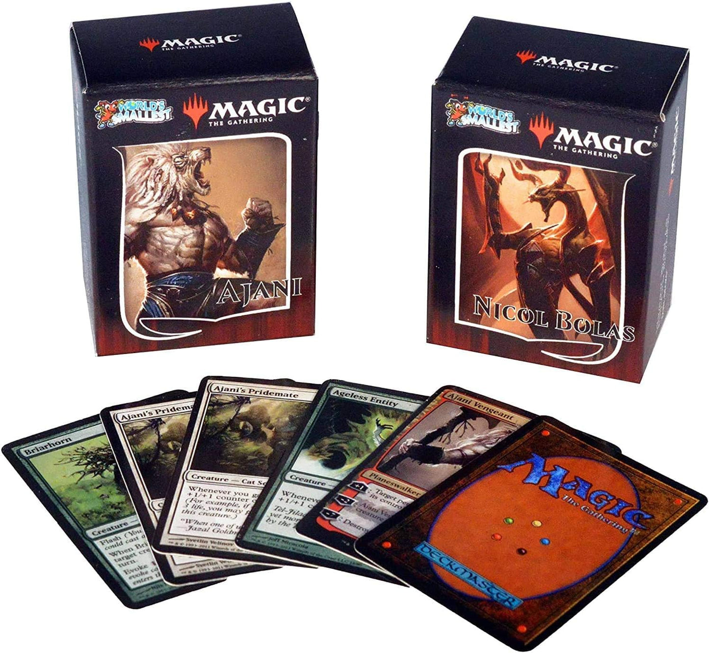 World's Smallest Magic: Exclusive MTG Collector Set – Ajani vs Nicol Bolas & Jace vs Vraska with Exclusive Dice