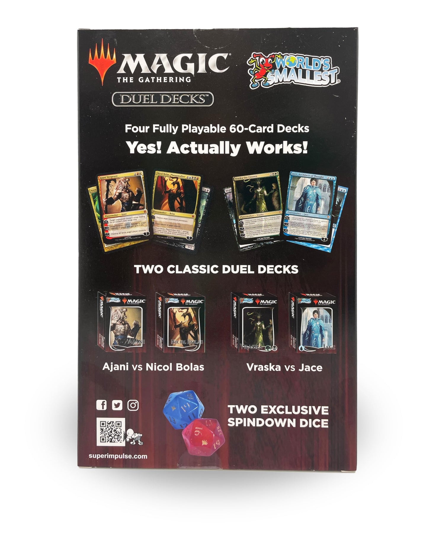 World's Smallest Magic: Exclusive MTG Collector Set – Ajani vs Nicol Bolas & Jace vs Vraska with Exclusive Dice