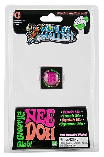 World's Smallest Nee-Doh – 1.25-Inch Pocket Stress Ball, Random Colors