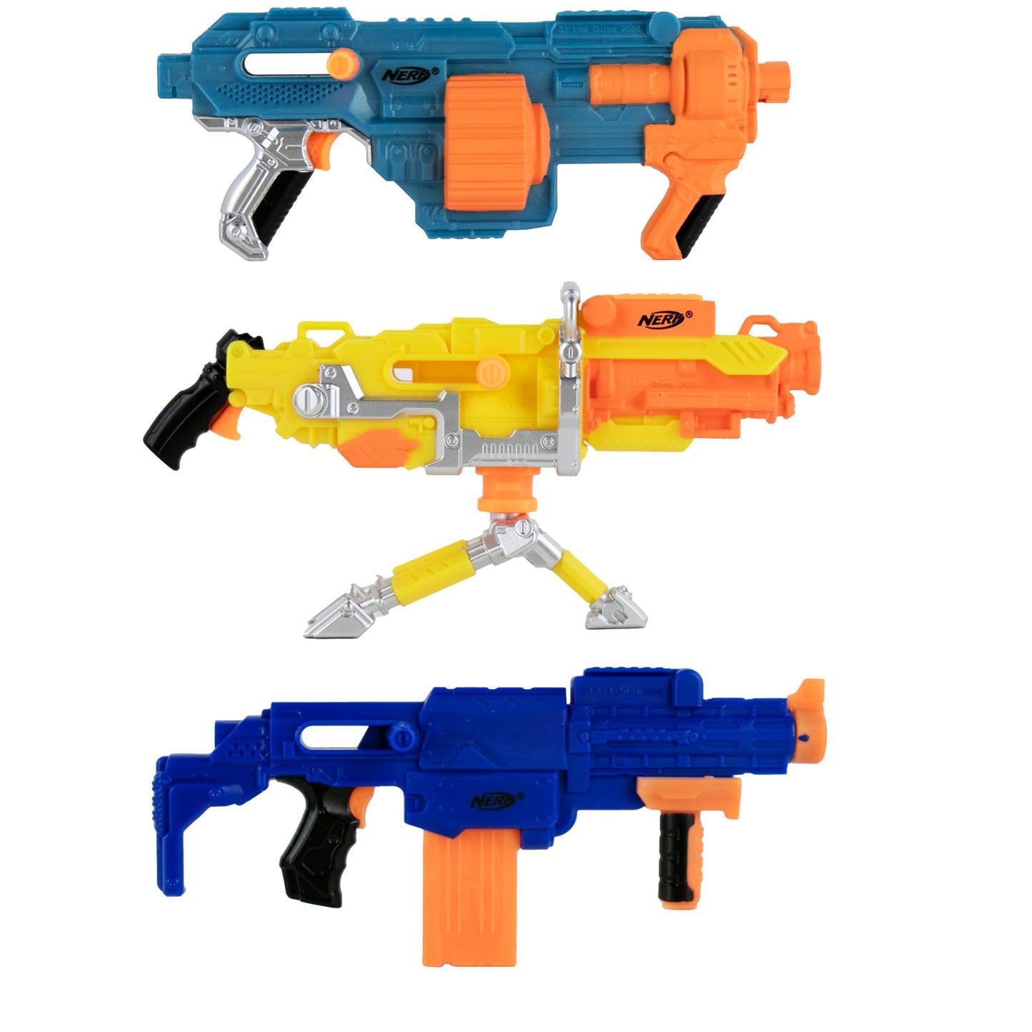 World's Smallest Nerf N-Strike Elite 2.0 Blasters Series 2 Bundle – 3 Mini Blasters