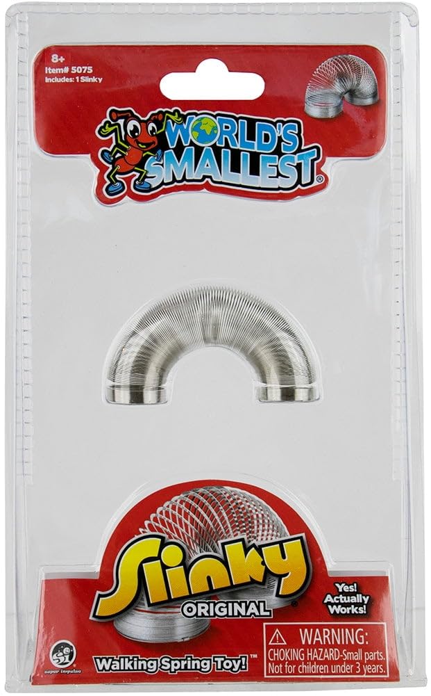 World's Smallest Slinky Original Walking Spring Toy – Mini Fidget Gift