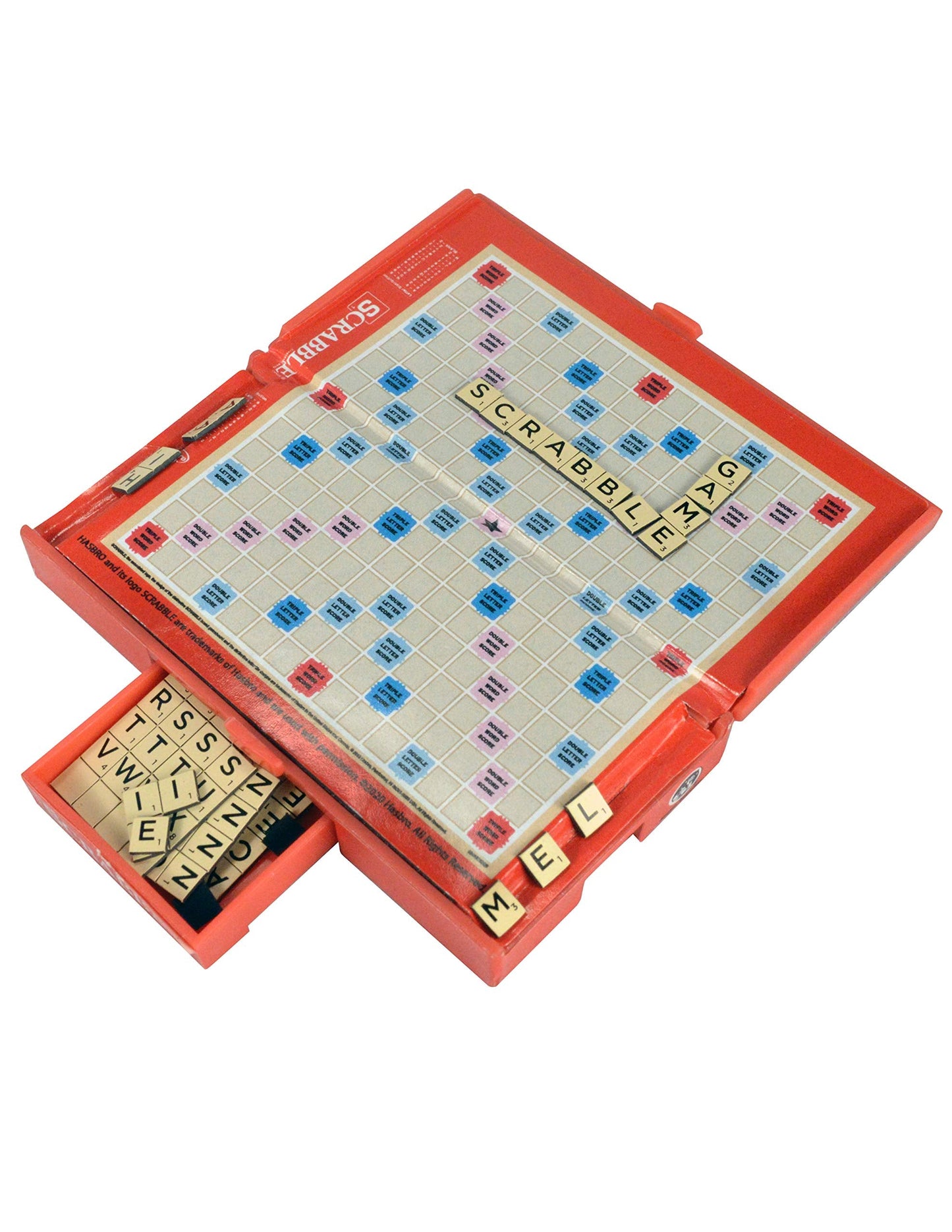World's Smallest Scrabble - Pocket-Sized Magnetic Board Game (98 Letters, 5 Blanks)
