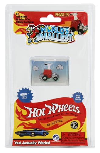 World’s Smallest Snoopy Hot Wheels Mini Car with Collector Diorama | Ages 8+