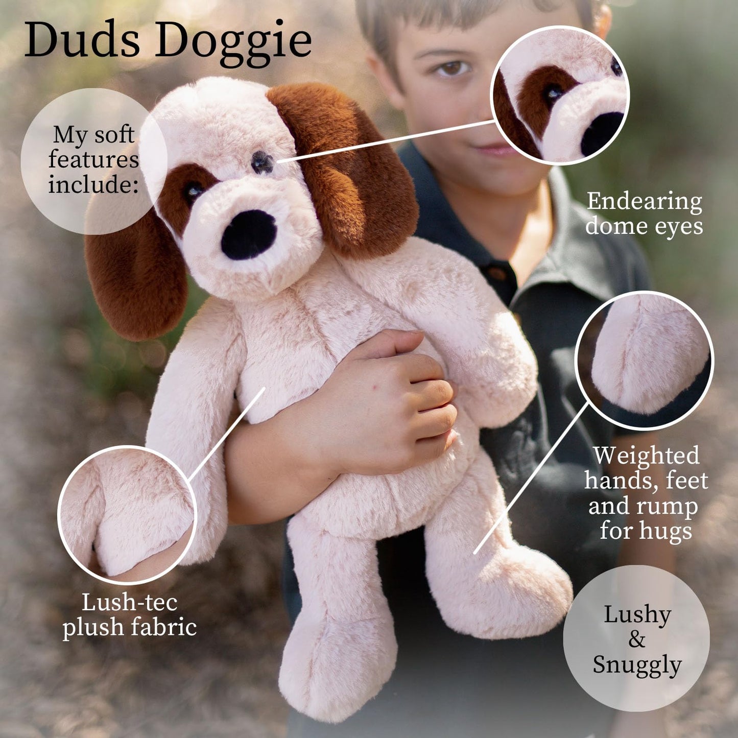 World’s Softest Lushee Duds Doggie 16-inch Plush – Cuddle Toy for All Ages | Safe, Kid-Friendly Materials