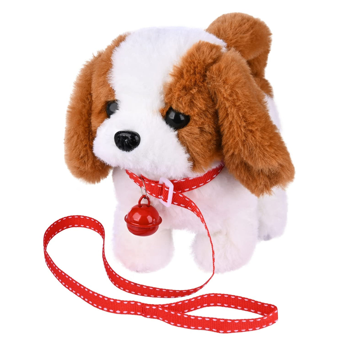 WorWoder Plush Saint Bernard Toy Puppy – Interactive Walking, Barking & Tail Wagging