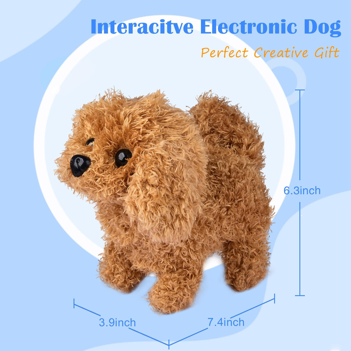 WorWoder Plush Teddy Dog — Interactive Walking & Barking Toy for Kids