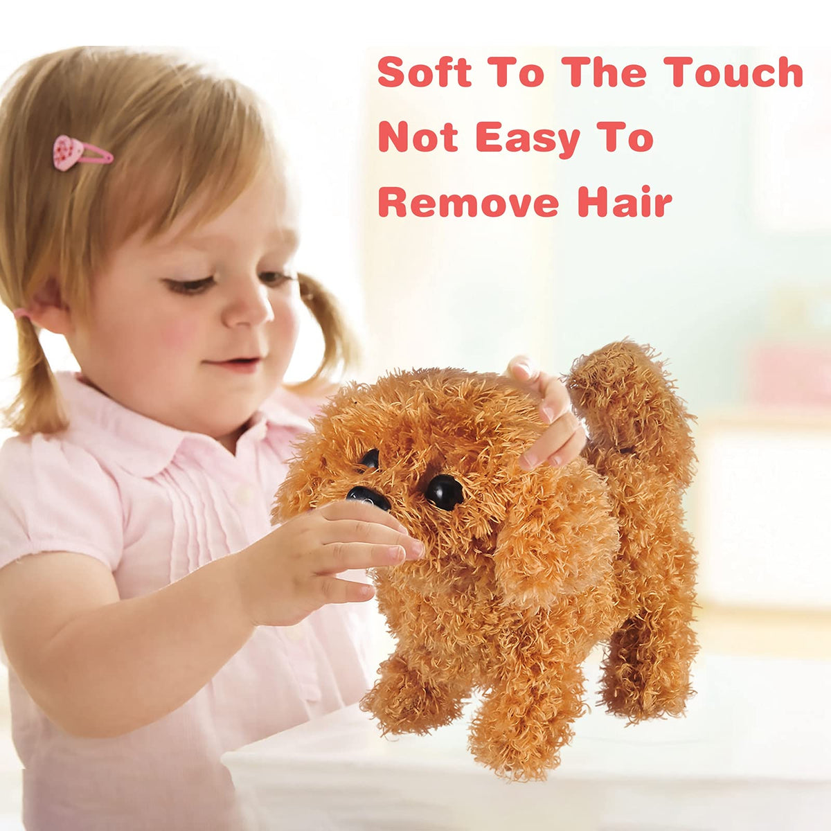 WorWoder Plush Teddy Dog — Interactive Walking & Barking Toy for Kids