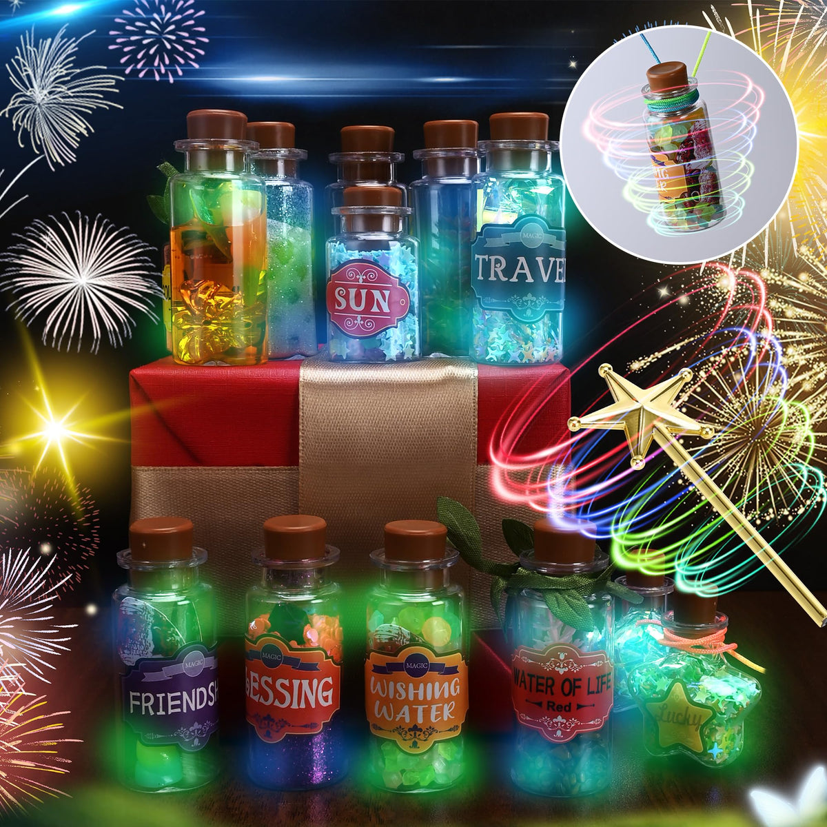 Wothfav Fairy Magic Potion Kit for Kids – 22 Potion Bottles, Creative Craft & Gift Idea
