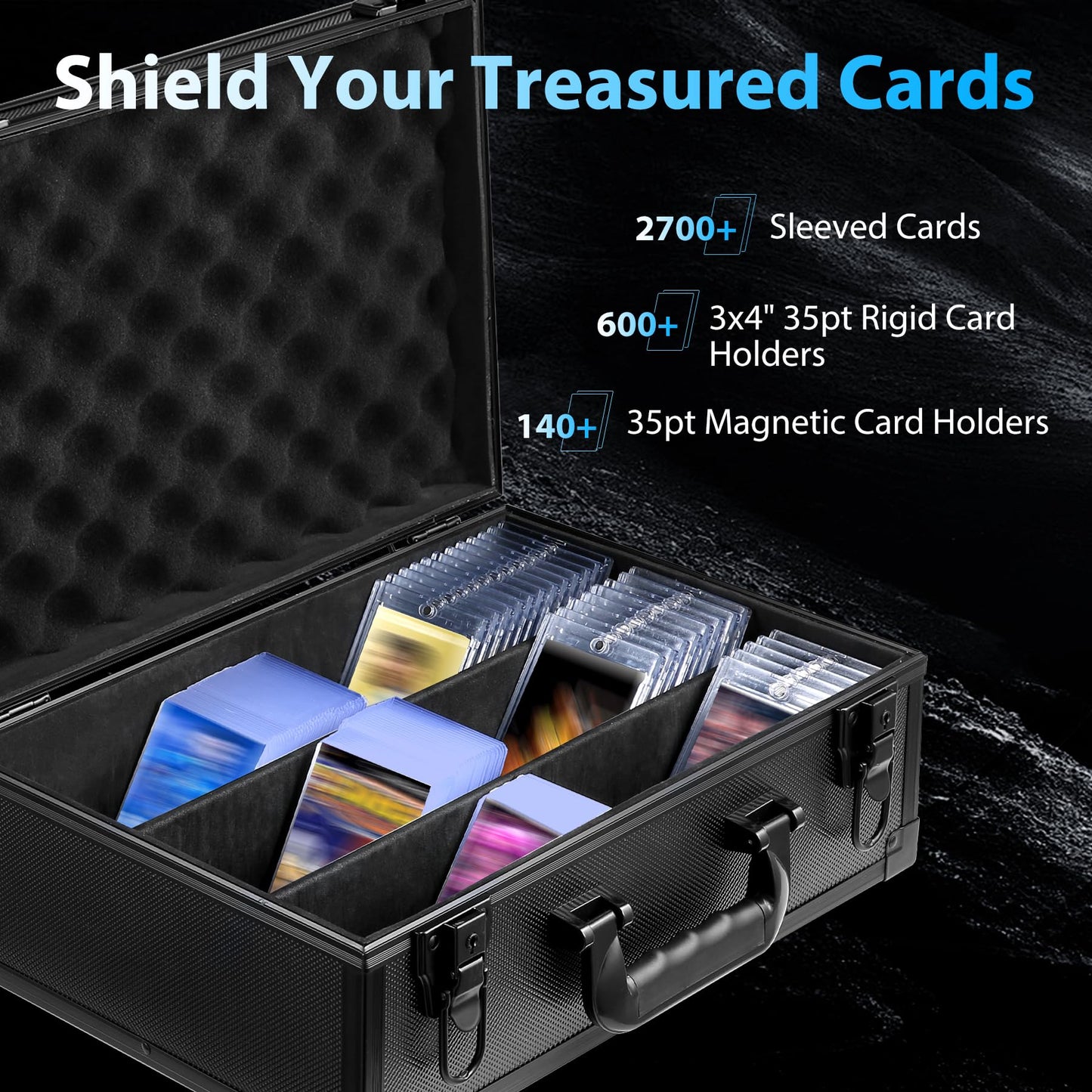 WOT I Trading Card Storage Box – 600+ Toploaders & Secure Case