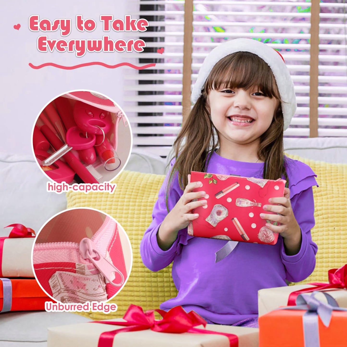 Woumserta Toddler Makeup Kit for Girls 3-5 | Pretend Makeup Set with Car Key & Accessories