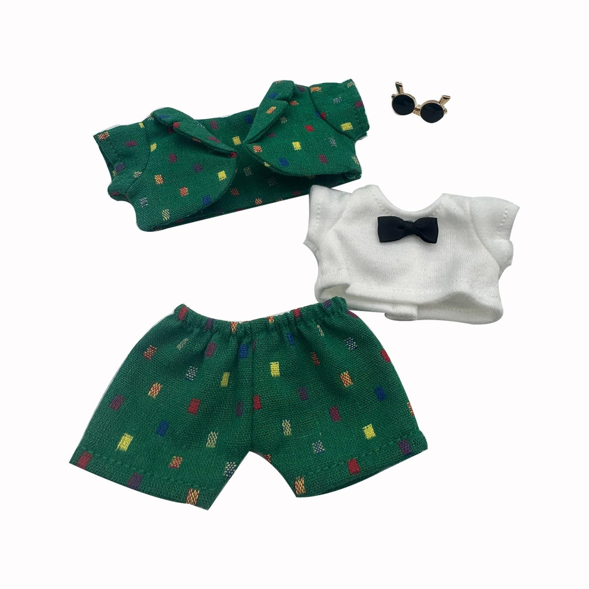 Wovglap Labubus Doll Outfits – Dark Green Kawaii Dress Up for 17cm Labubus Dolls
