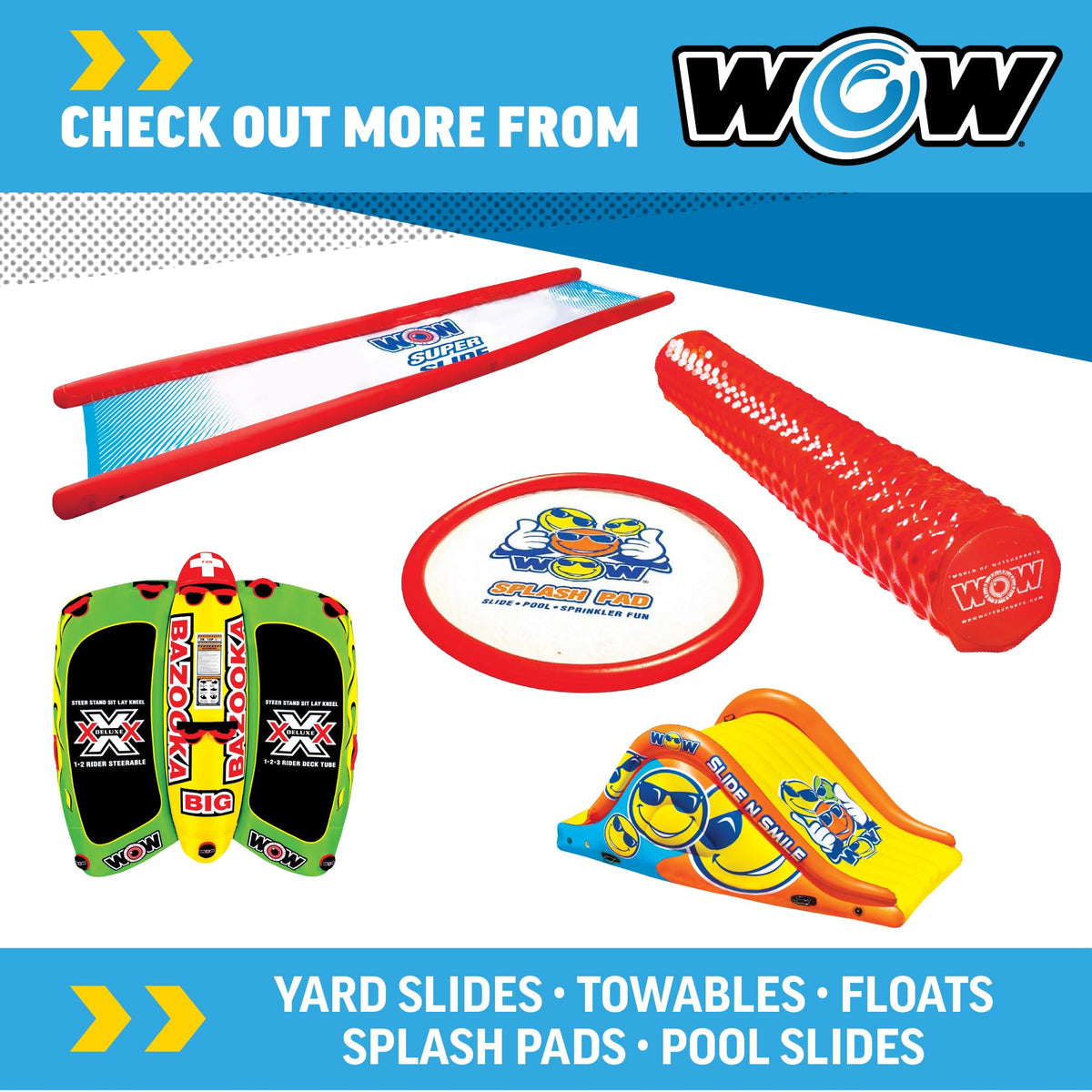 WOW Sports Purple Foam Pool Noodle - 46-inch Long, Up to 250 lb Buoyancy