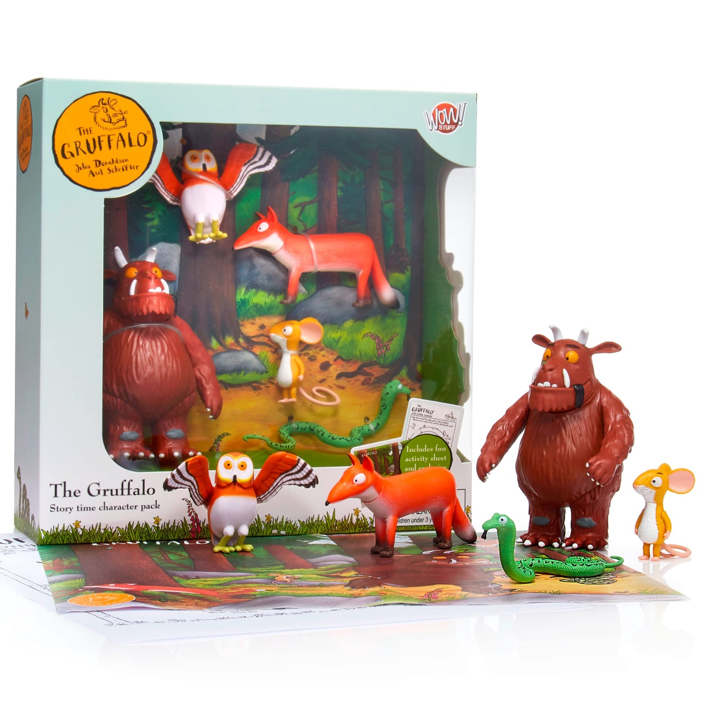 WOW! STUFF Gruffalo Mini Play Figures – Story Time Pack (Official Merchandise)