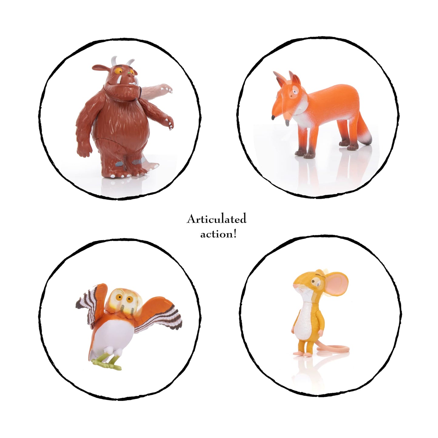 WOW! STUFF Gruffalo Mini Play Figures – Story Time Pack (Official Merchandise)