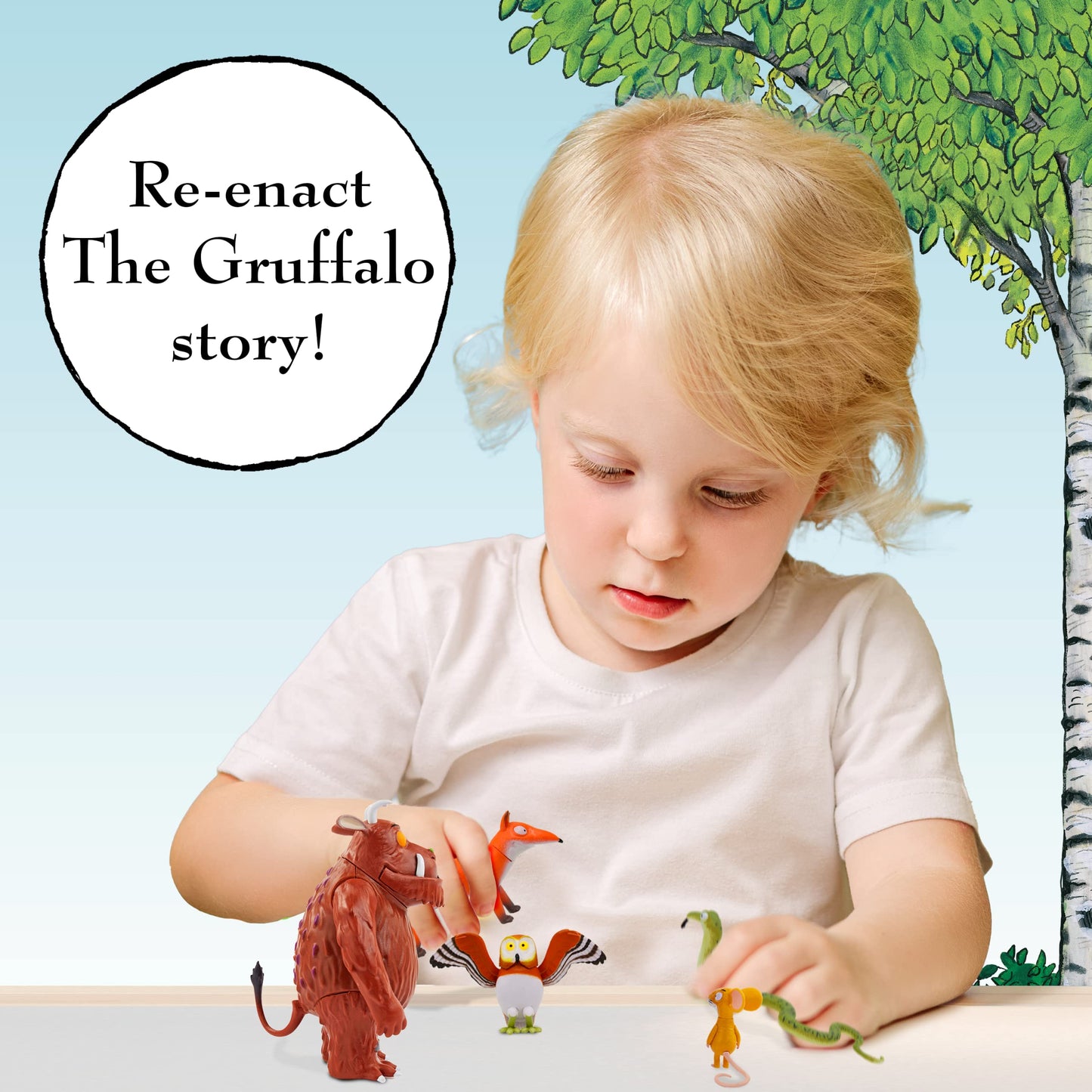 WOW! STUFF Gruffalo Mini Play Figures – Story Time Pack (Official Merchandise)