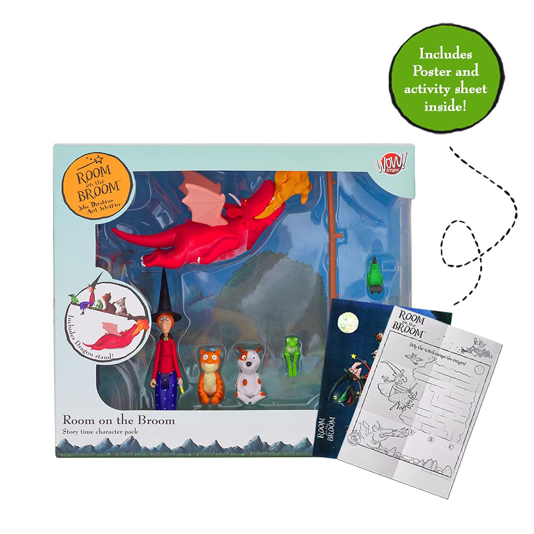 WOW! STUFF Room On The Broom Story Time Set – Official Collectible Articulated Figures