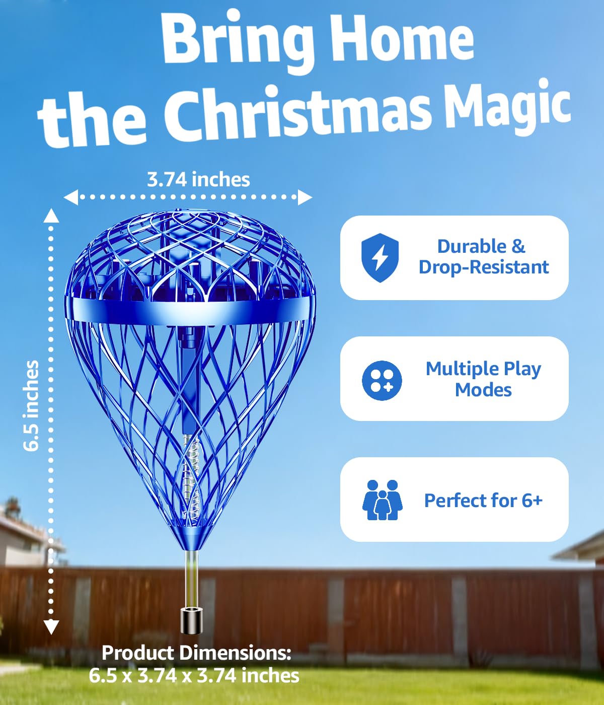 wow97e Hand Controlled Flying Orb Ball – Indoor & Outdoor Hover Toy