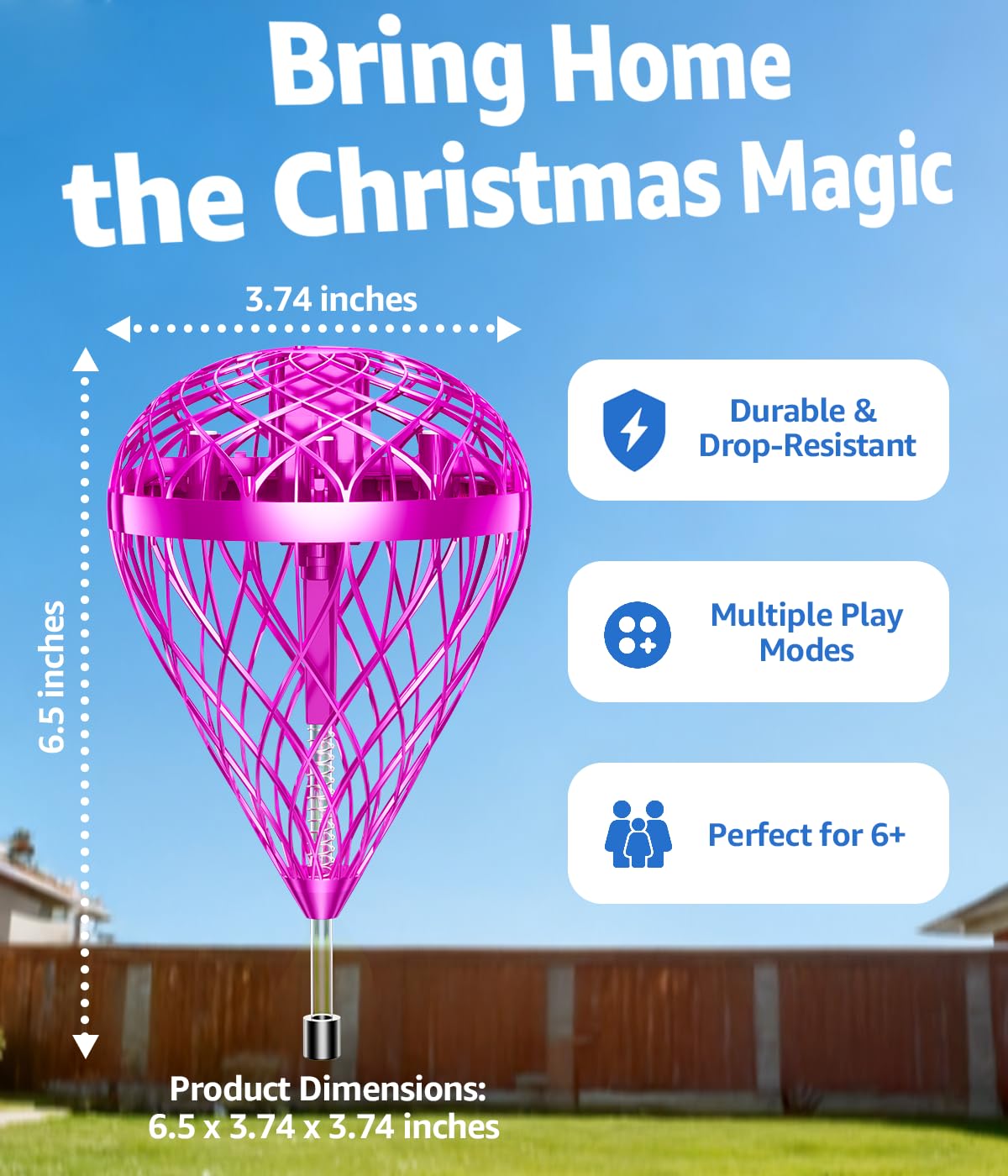 wow97e Hand Controlled Flying Orb Ball – Indoor & Outdoor Hover Toy