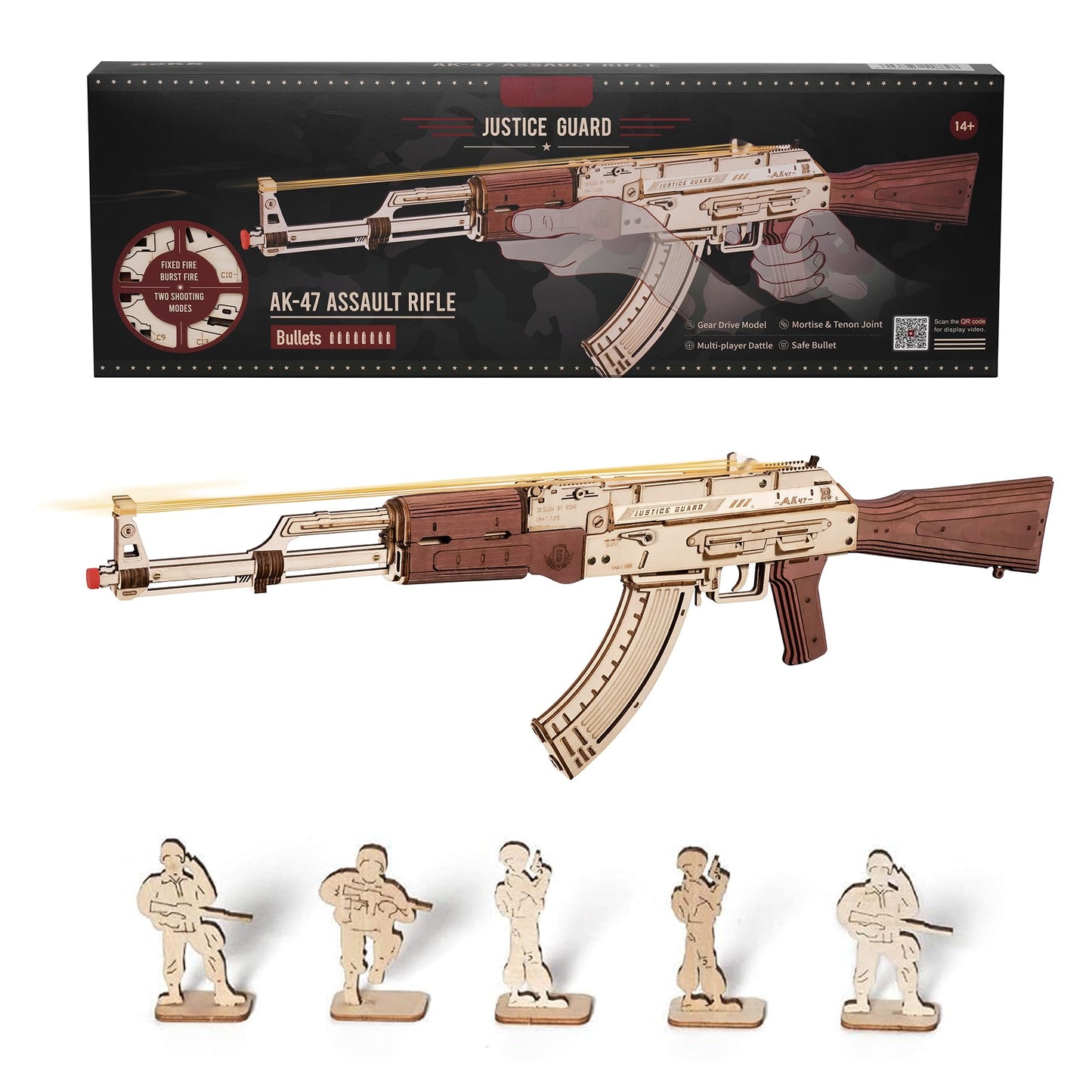 Wowood 3D Wooden Puzzles for Adults – DIY Rubber Band Gun & Wood Model Kits