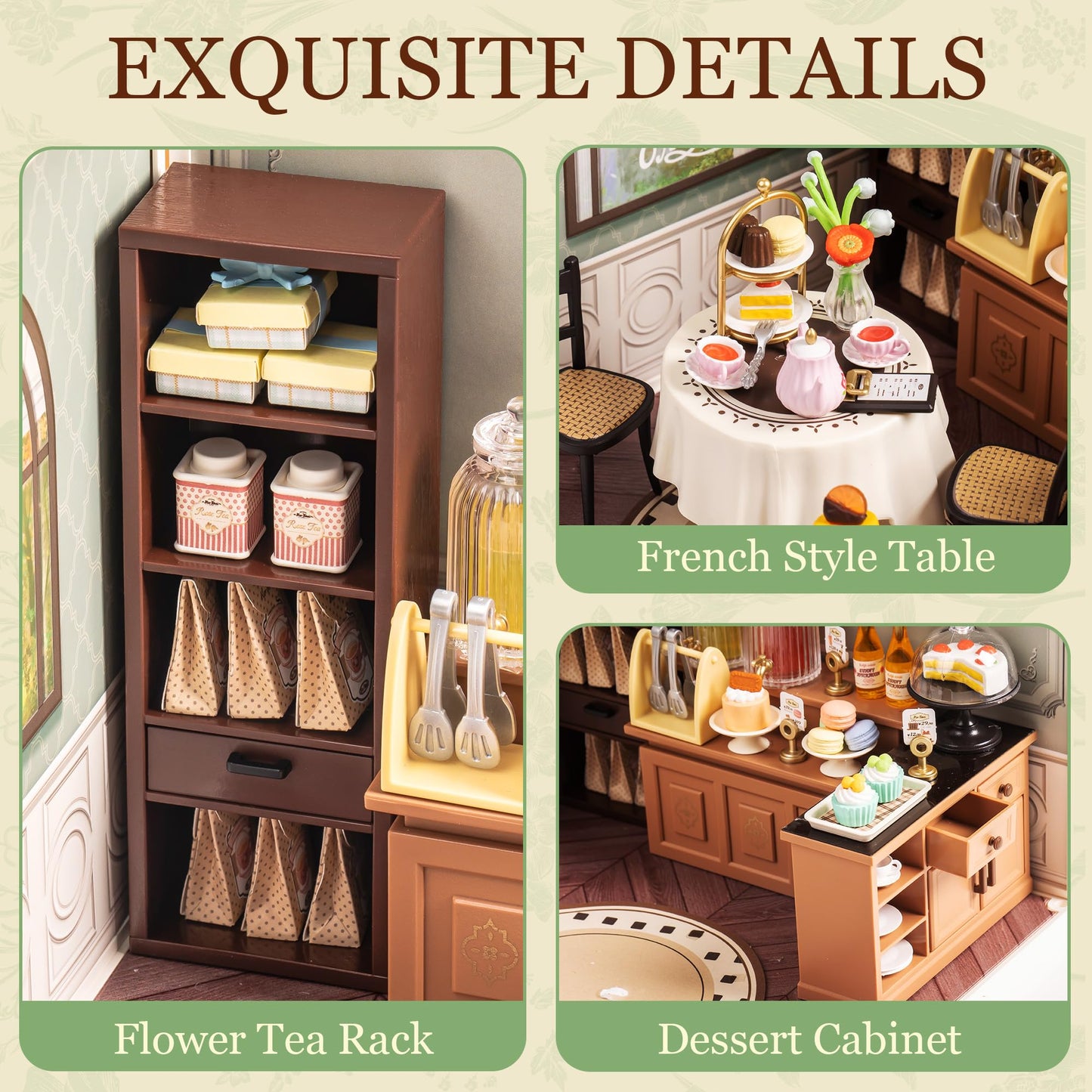 Wowood Super Creator-Mini Blocks Tea House Kit – DIY Miniature Building Set for Adults & Teens
