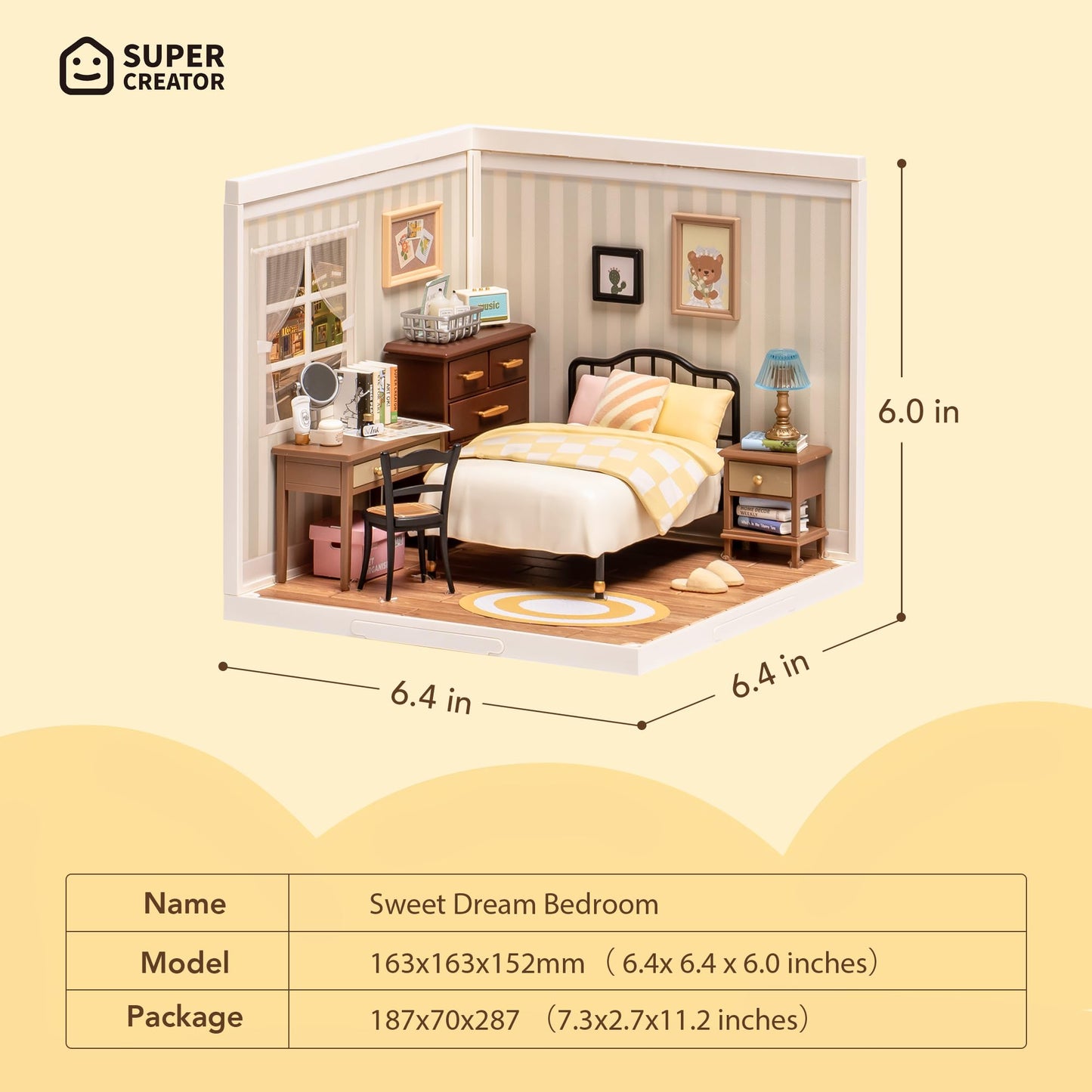 Wowood Super Creator Mini Blocks – Adult Model Building Kit (Sweet Dream Bedroom)