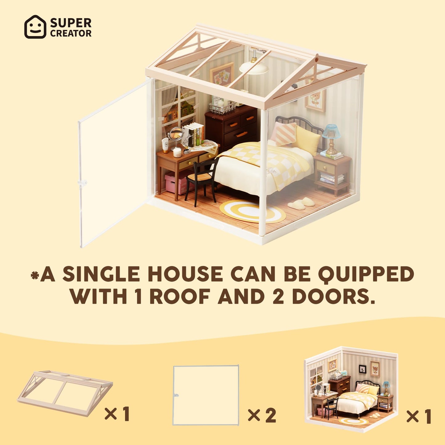 Wowood Super Creator Mini Blocks – Adult Model Building Kit (Sweet Dream Bedroom)