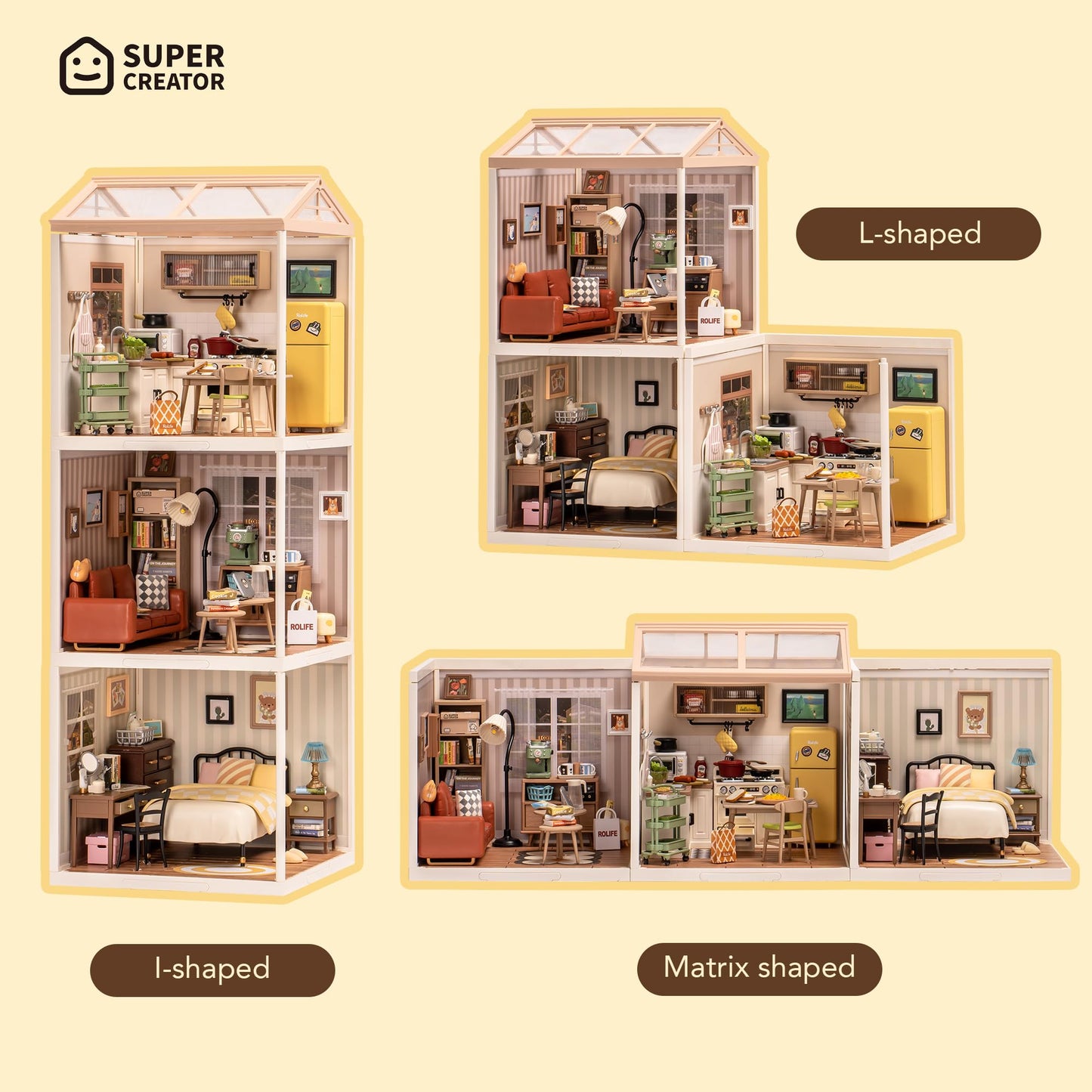 Wowood Super Creator Mini Blocks – Adult Model Building Kit (Sweet Dream Bedroom)