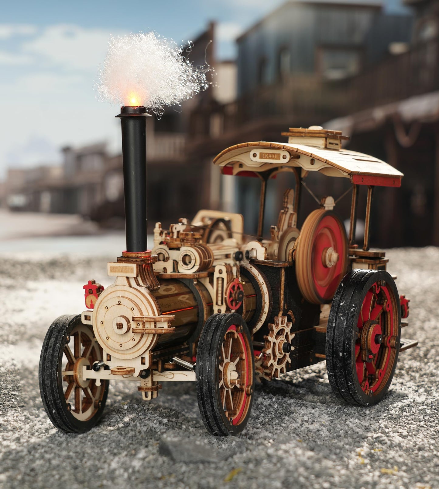Wowood 3D Wooden Puzzle – Steam Locomotive Kit for Adults