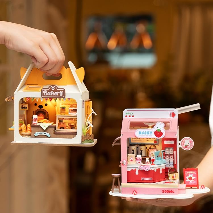 Wowood DIY Teddy Breadbox Miniature Kit — Mini House & Bookshelf Decor