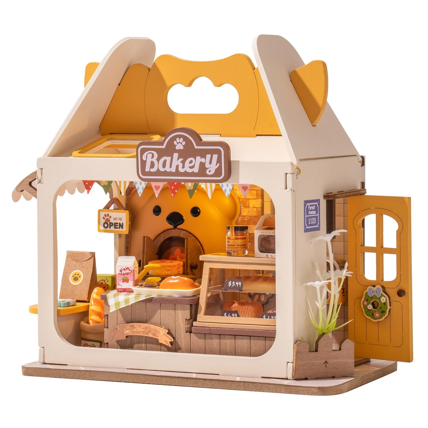 Wowood DIY Teddy Breadbox Miniature Kit — Mini House & Bookshelf Decor