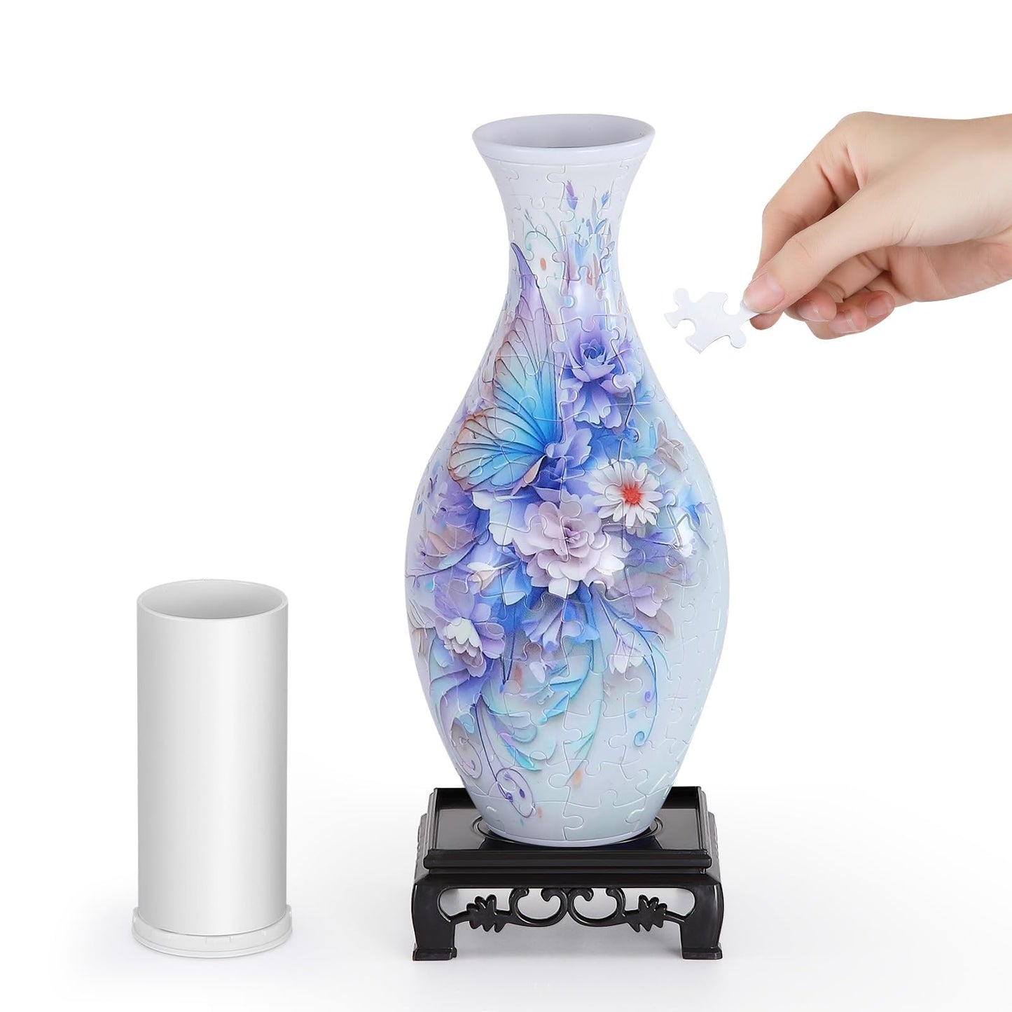 WowSome 3D Puzzle Vase for Adults - Durable Interlocking Pieces & Dual Assembly Modes