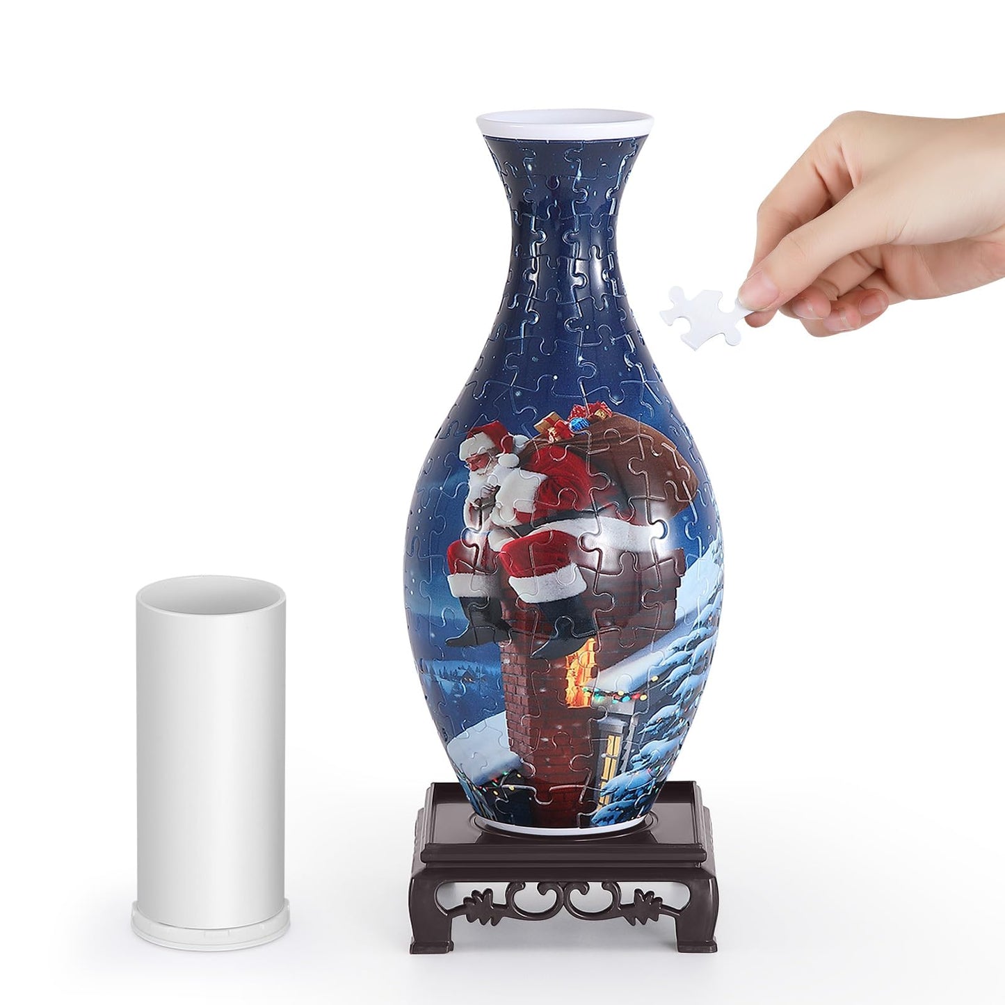 Wowsome 3D Puzzle Vase for Adults – Interlocking Puzzle Vase with Detachable Water Cup