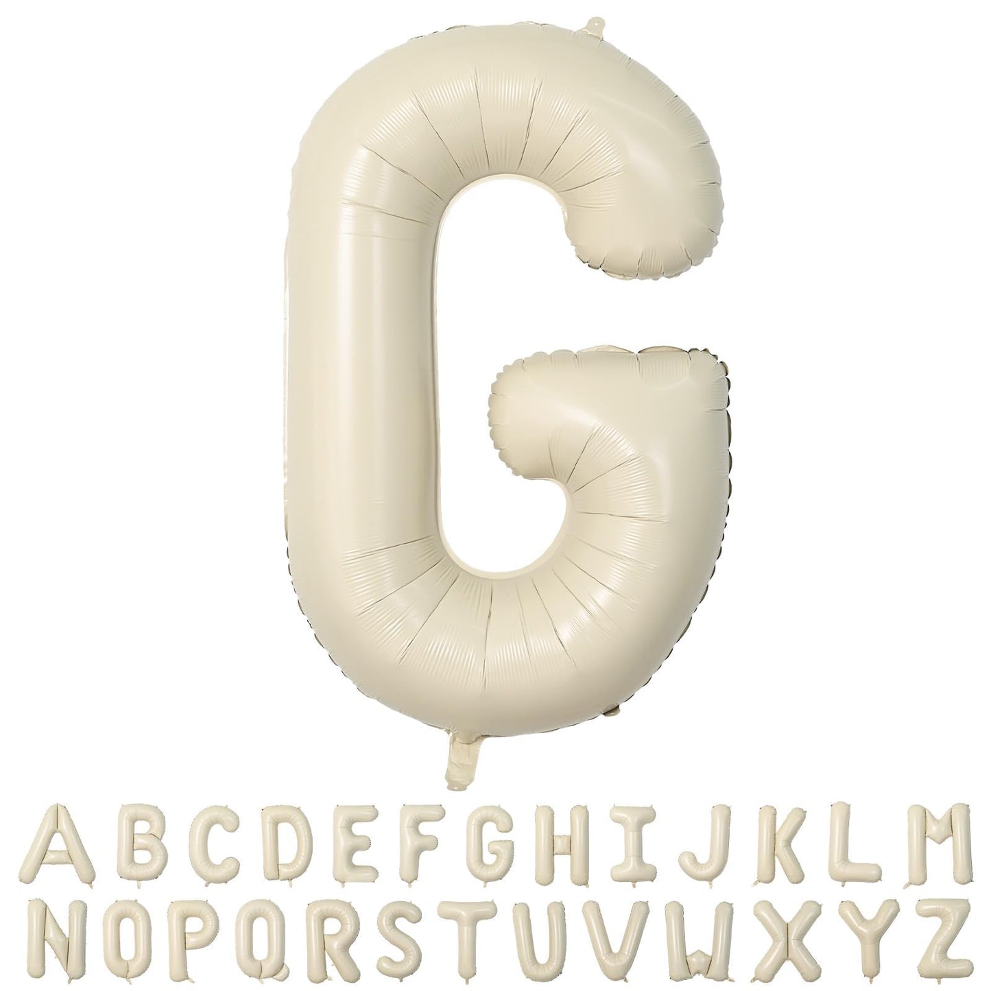 Wpensky 40-Inch Cream G Letter Foil Balloon – Large Alphabet Balloon for Birthday, Wedding & Events