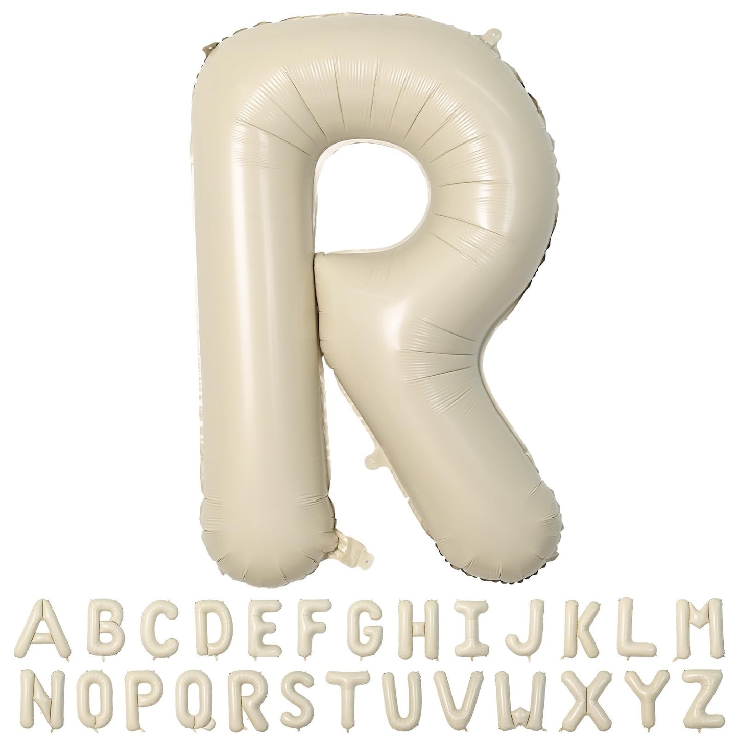 Wpensky 40 Inch Cream Letter Balloon R | Large Foil Alphabet Balloon for Birthdays & Weddings