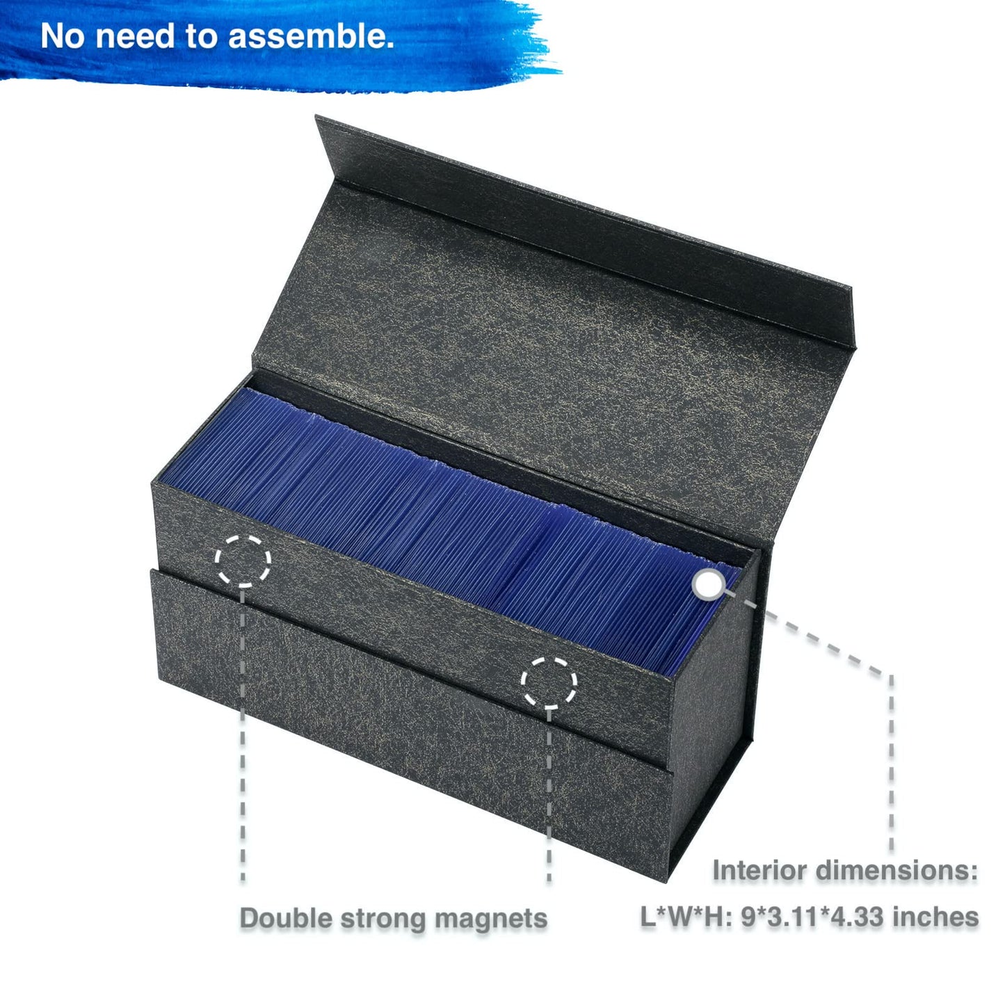 WPGEAR Waterproof Toploader Storage Boxes – Rugged Case Set for 570 3x4 35PT Toploaders and 115 One-Touch Card Holders