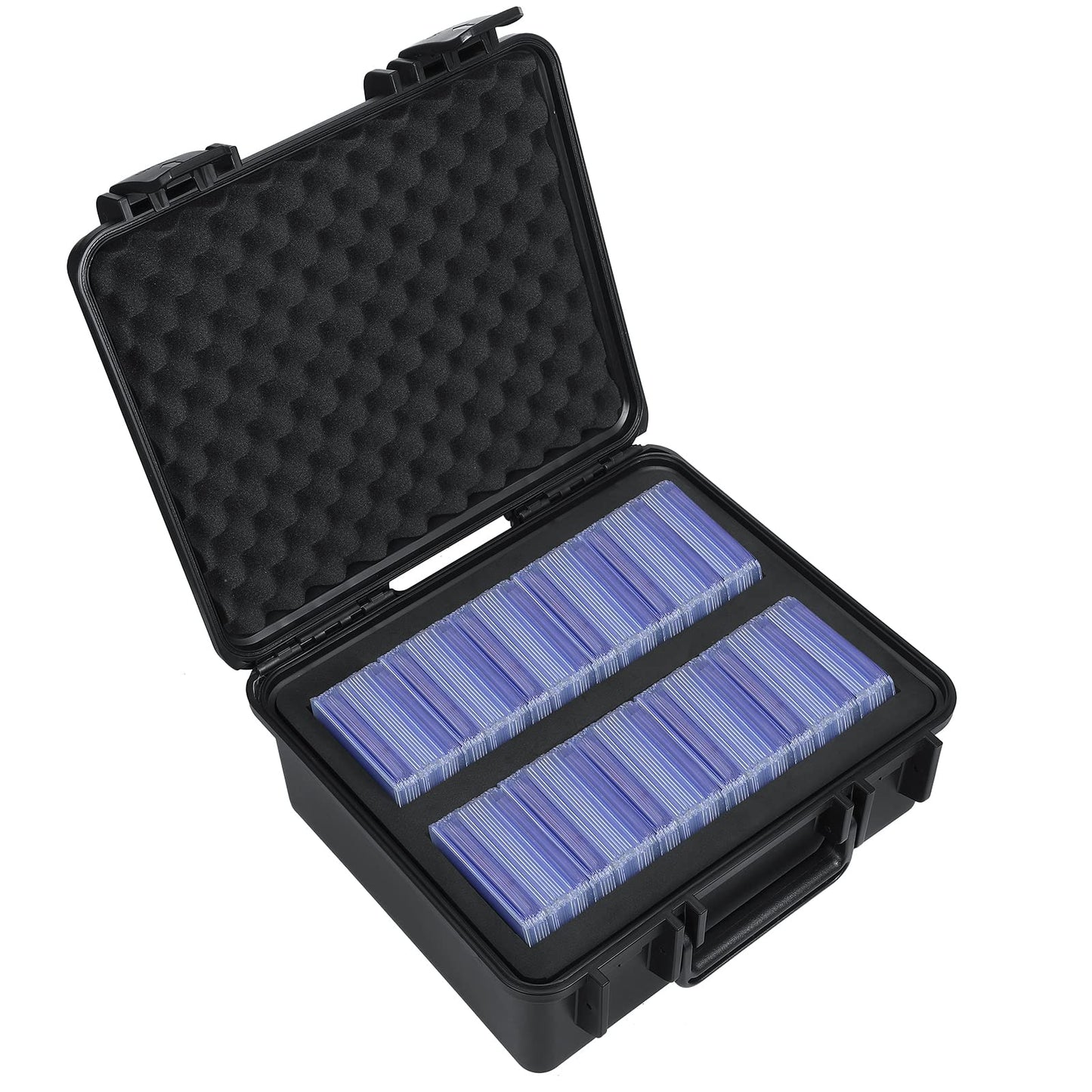 WPGEAR Waterproof Toploader Storage Box for 3x4 35PT | Holds 300+ Toploaders and 54 ONE-Touch Holders | Travel Case