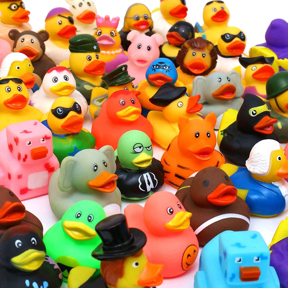WQTHE 120-Pack Rubber Ducks – Bulk 2.3-Inch Bath Toys & Party Favors