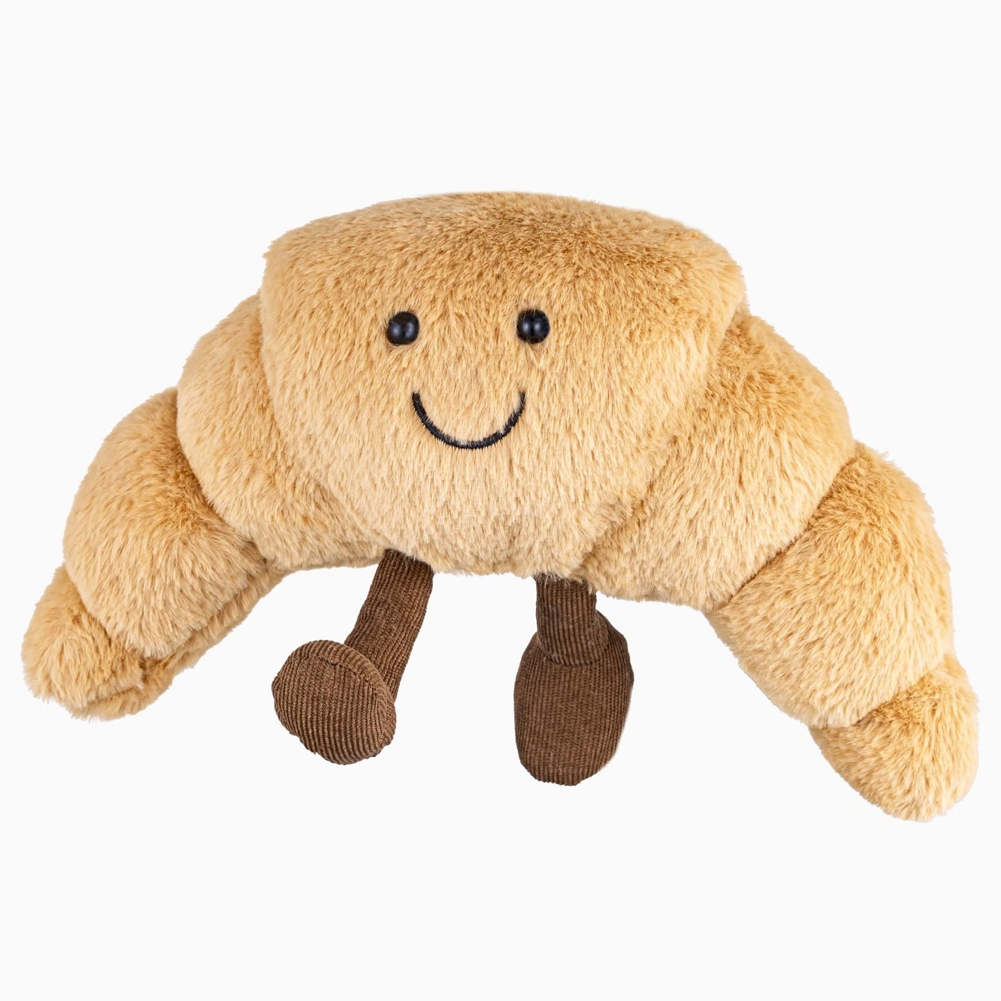 WqWqian Croissant Plush Toy - 14-Inch Soft Stuffed Croissant Pillow for Kids & Adults