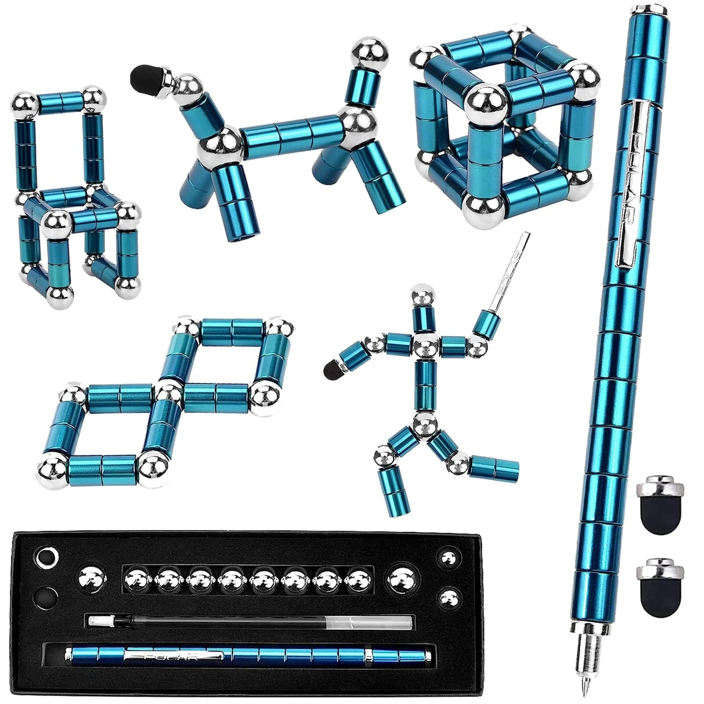 WQWQUU Fidget Pen – Magnetic Decompression Toy Pen (Blue)