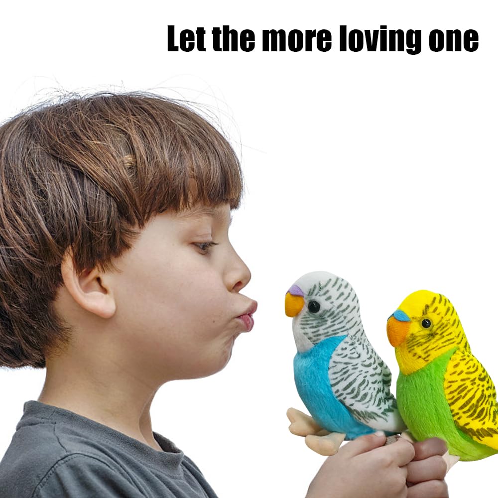 WQY GroceryShop 2Pcs Budgerigar Plush Toy – 5.5-Inch Parakeet Soft Toys for Kids