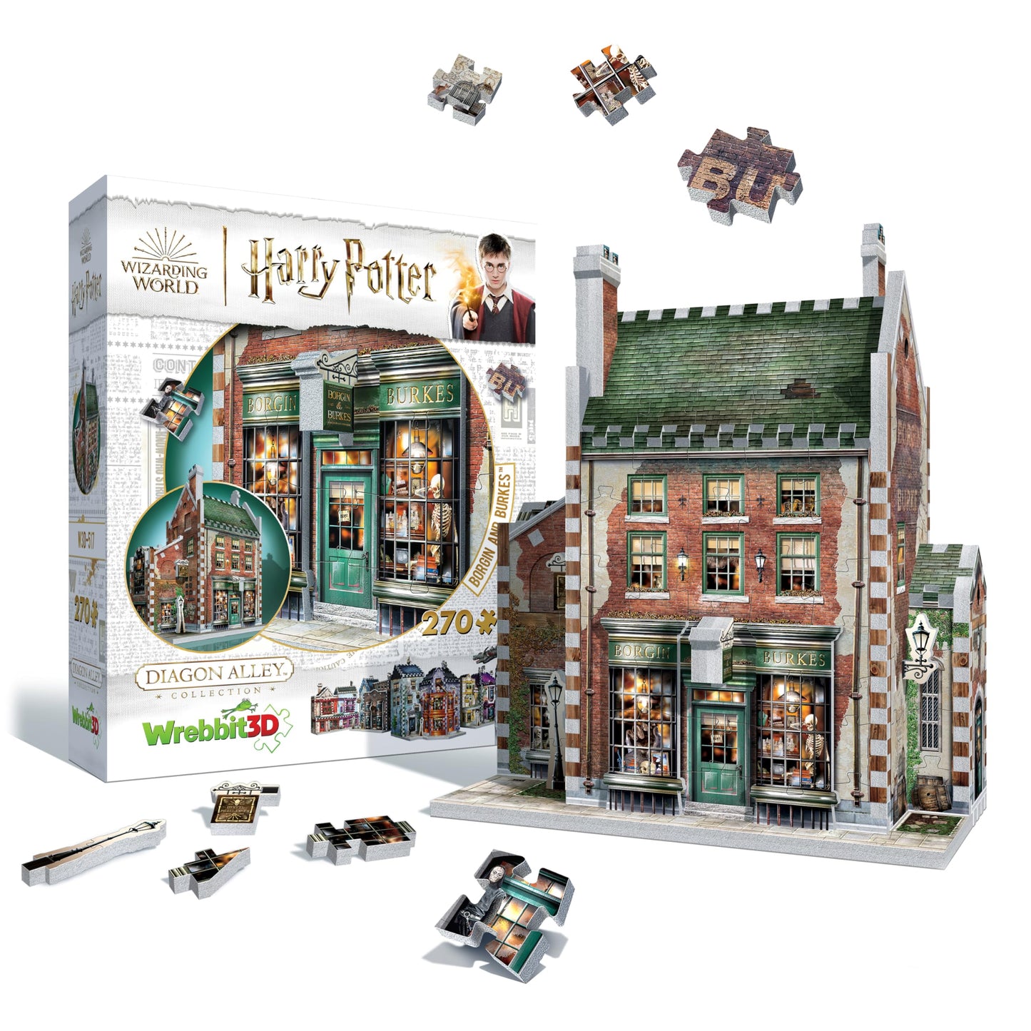 Wrebbit 3D Puzzle Borgin and Burkes | Diagon Alley Collection | 270 Pieces