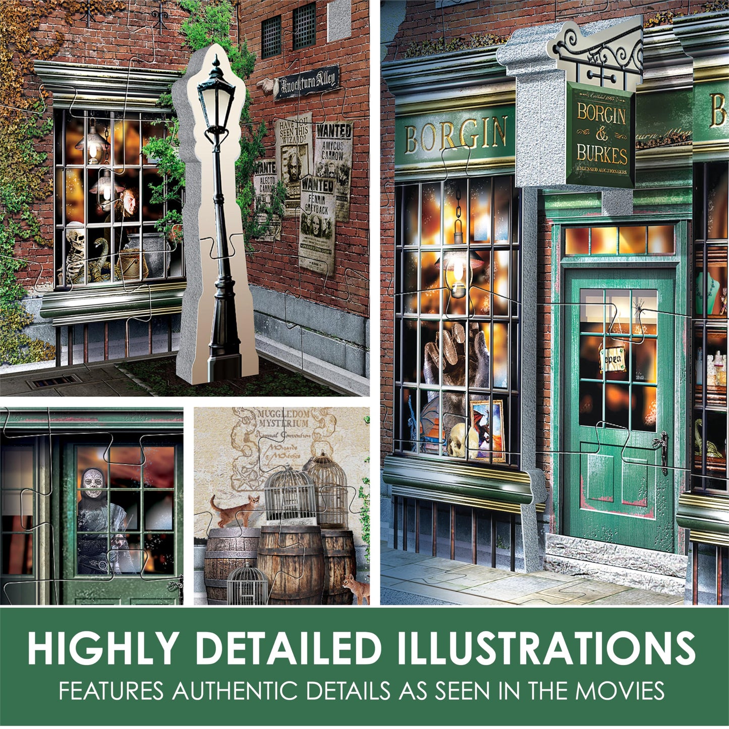 Wrebbit 3D Puzzle Borgin and Burkes | Diagon Alley Collection | 270 Pieces
