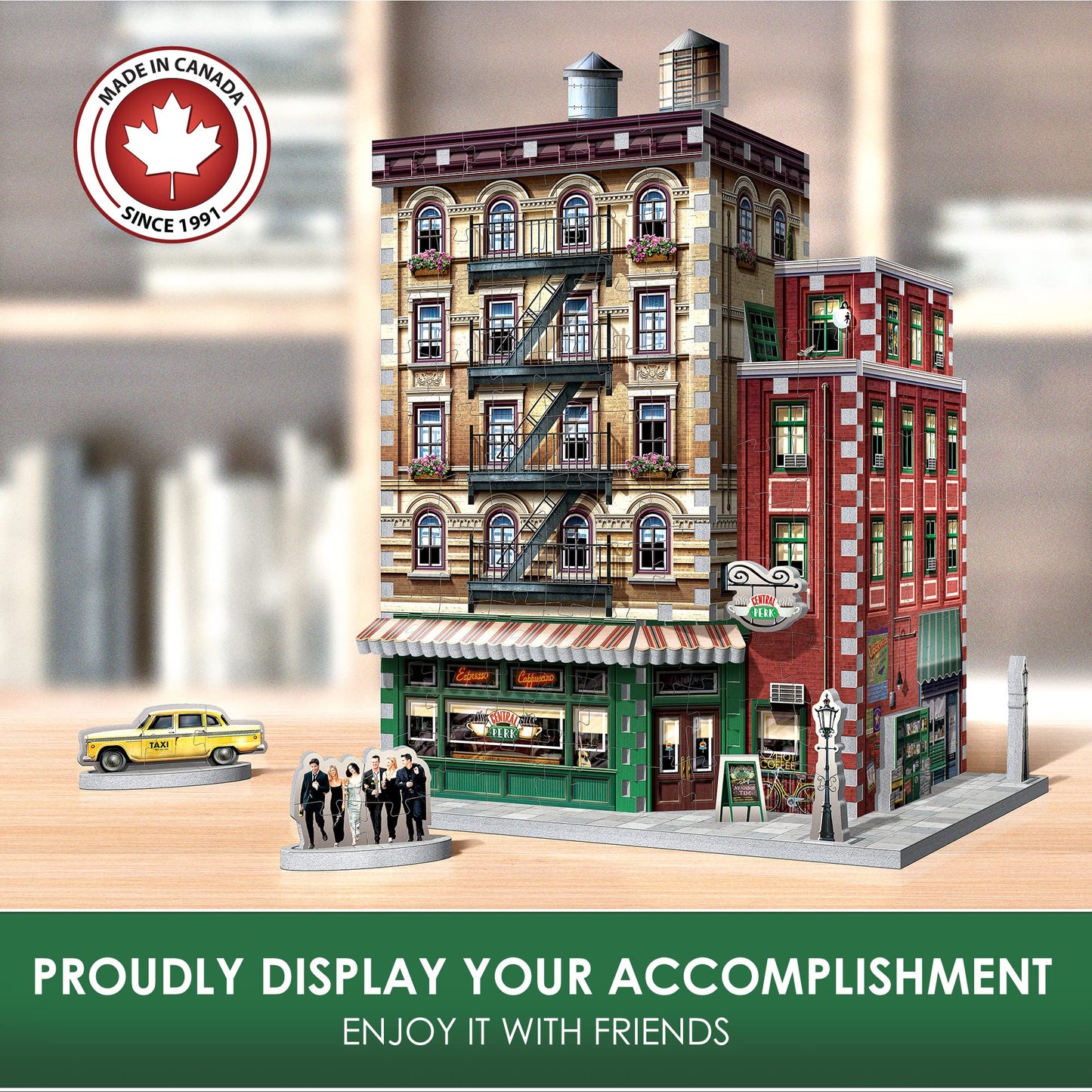 Wrebbit 3D Puzzle: Friends Central Perk Model | 440 Foam-Backed Pieces | Officially Licensed