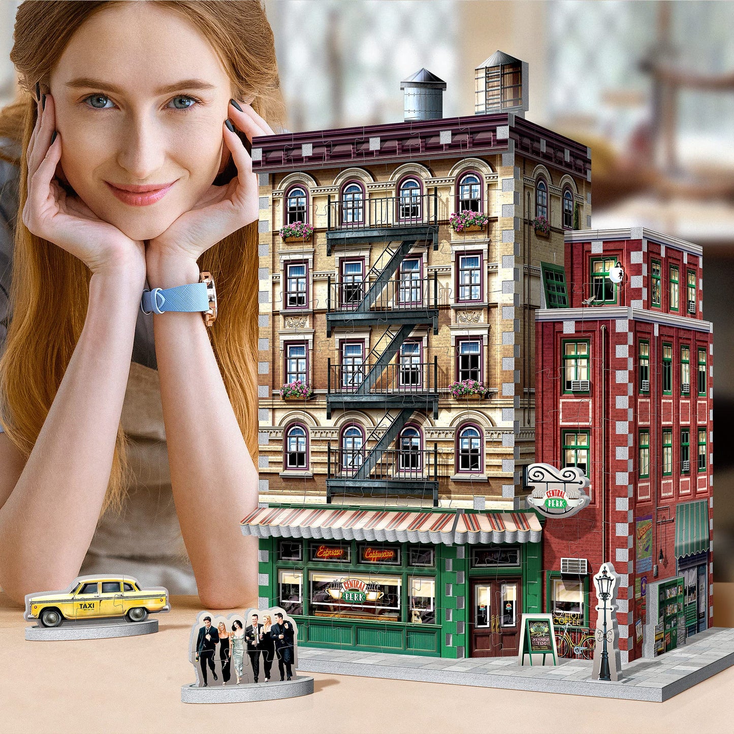 Wrebbit 3D Puzzle: Friends Central Perk Model | 440 Foam-Backed Pieces | Officially Licensed