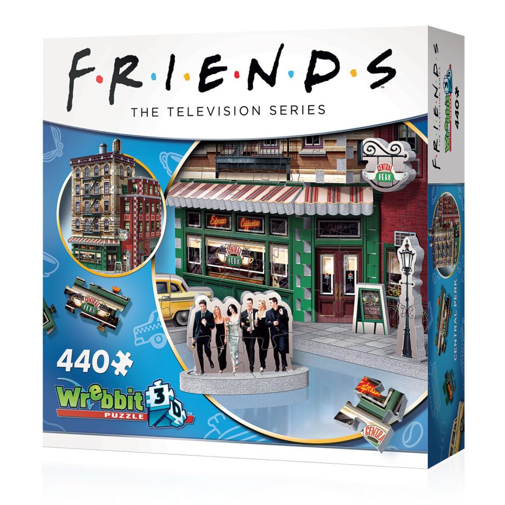 Wrebbit 3D Puzzle: Friends Central Perk Model | 440 Foam-Backed Pieces | Officially Licensed