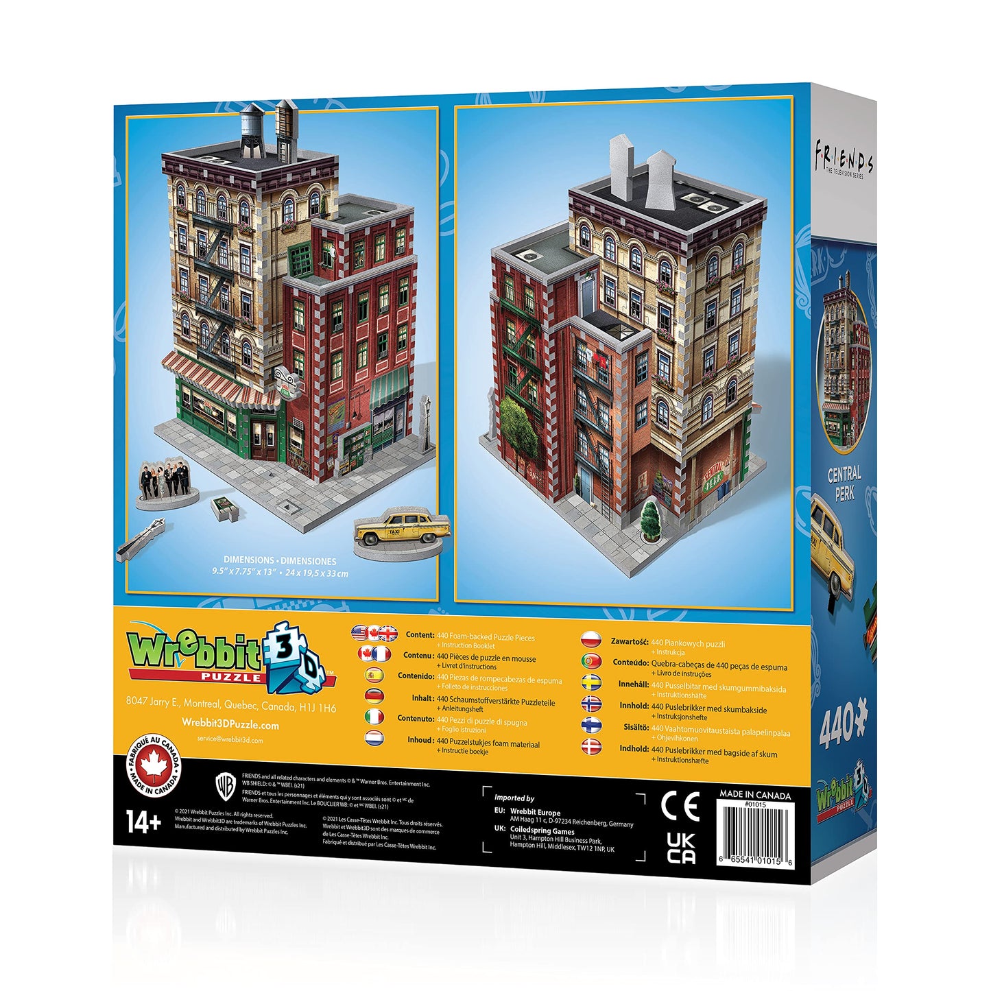 Wrebbit 3D Puzzle: Friends Central Perk Model | 440 Foam-Backed Pieces | Officially Licensed
